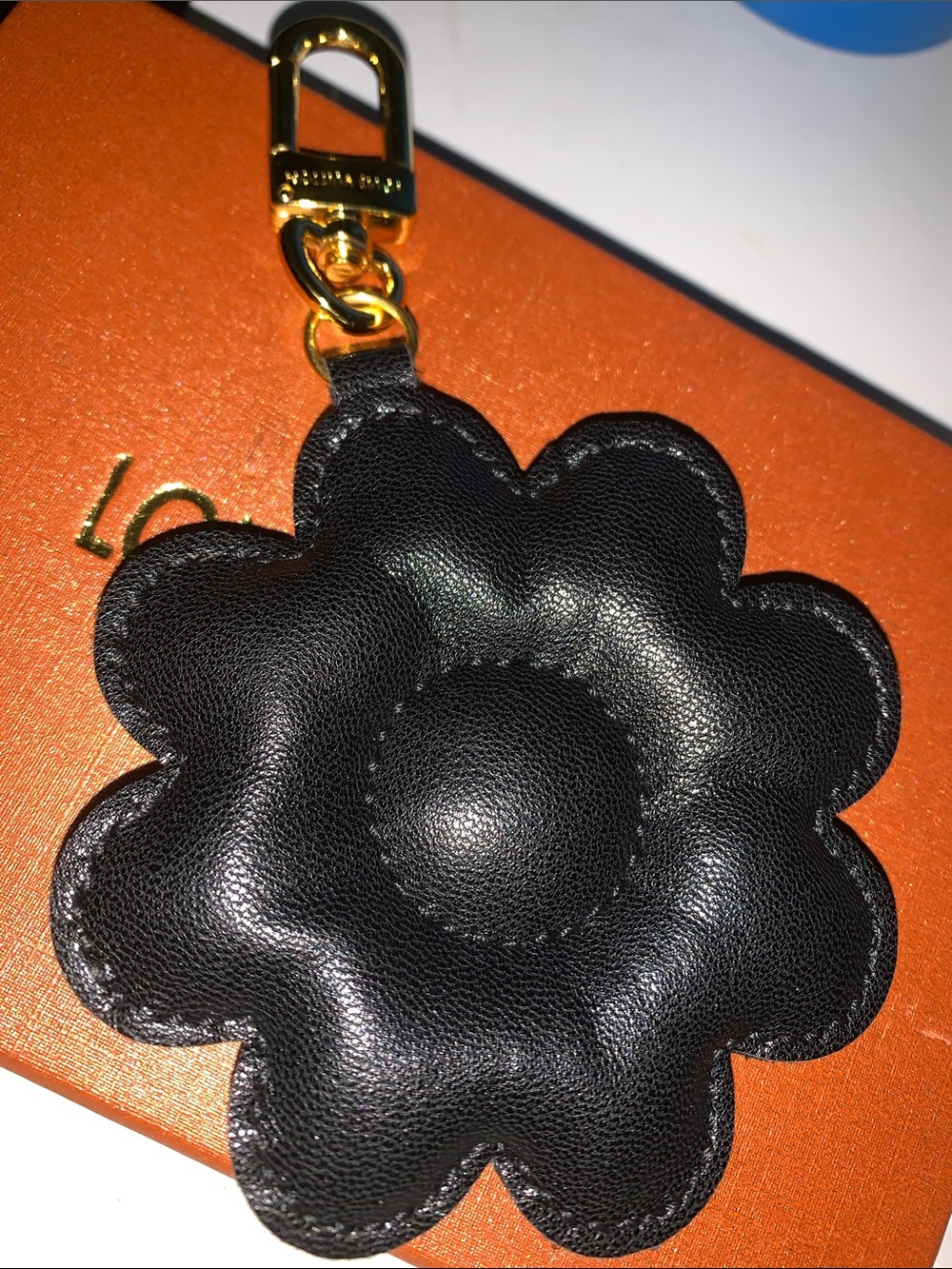 Upcycled Lv Takashi Flower bag/purse charm keychain - Picture 6 of 7